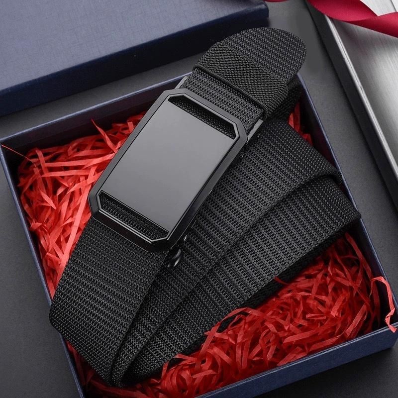 Thắt Lưng Nam Dây Vải KHÓA TỰ ĐỘNG Bằng Thép Bản Dây 3.5cm Dài 120cm - Dây Nịt Nam Trẻ Trung - TLTD02