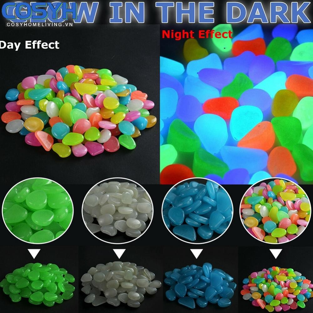 <cosyh>Home Luminous Stones Fish Tank 50PC Fish Tank Luminous Stones Pebbles Brand New