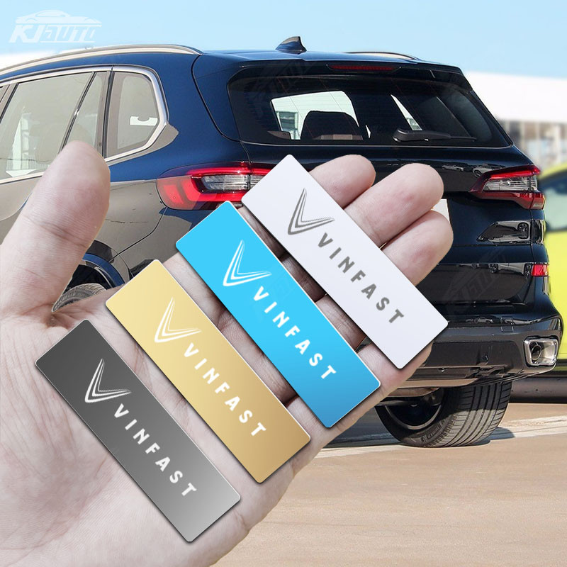Vinfast Gương Kim Loại Logo Xe Hơi Miếng Dán 3D Huy Hiệu Thép Không Gỉ Cá Tính Sửa Đổi Nội Thất Phụ Kiện Cho Vinfast VF 8 VF 9 VF E34 Lux A Fadil President SA VF E34