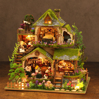  Tự Làm Rừng Phiêu Lưu Bằng Gỗ Lắp Ráp Cabin Đồ Chơi Giáo Dục Trẻ Em Mô Hình Nhà Mini Handmade 