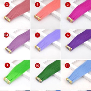 Light dán sợi tơ nhân tạo,49k 2 miếng xé ra 12 cọng, cố định trên đầu , gội ko rớt,Women Tóc Giả Wig