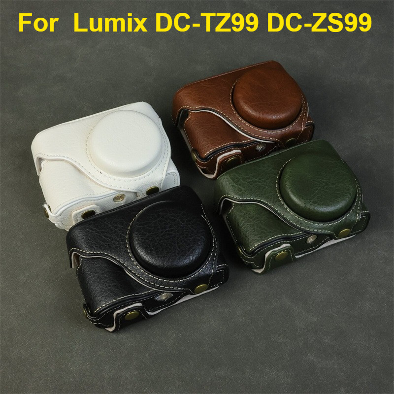 Túi đựng máy ảnh bằng da PU cho Panasonic Lumix ZS99 TZ99 Vỏ máy ảnh
