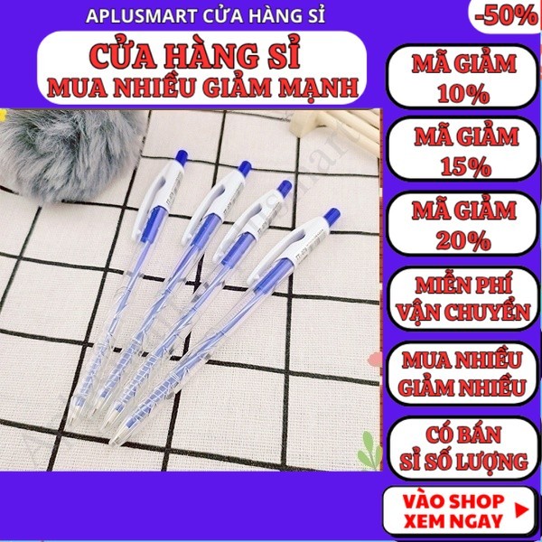 Combo 4 cây bút bi xanh  TL079🖊 FREESHIP 🚛 Combo 4 cây bút bi xanh - Aplusmart