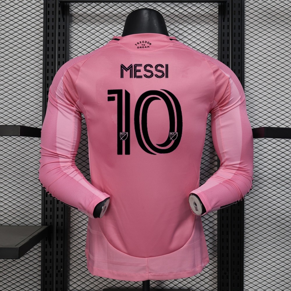 2025 2026Season Inter Miami CF Nhà Dài Tay Phiên Bản Cầu Thủ Bóng Đá Áo Thể Thao