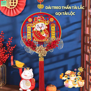 Dải treo thần tài lắc đầu, Dải Ông Thần Tài Lắc Đầu Gọi Tài Lộc Đồ Trang Trí Tết Thần Tài Treo Cửa May Mắn Tết 2025