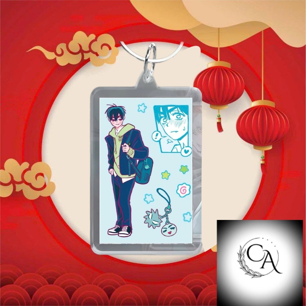 Móc khoá ivan alien stage hình chữ nhật trong suốt có in theo yêu cầu - trí decor