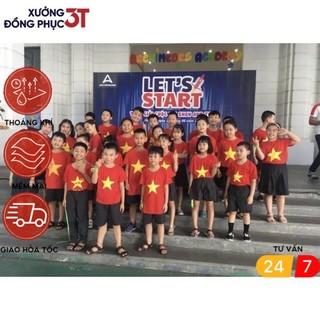 Áo cờ đỏ sao vàng trẻ em 3T UNIFORM , áo cờ đỏ cổ vũ cho bé