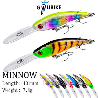 Gtubike 1 Cái 101MM / 7.8G Chìm Minnow Dụ Mắt 3D Mồi Cứng Với Móc Sắc Nét Câu Cá