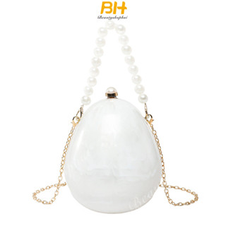 Túi dạ hội phong cách mới Túi đựng trứng ngỗng cổ tay ngọc trai thanh lịch