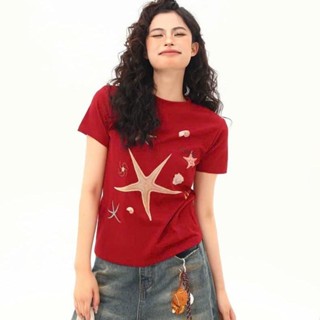 Áo Baby Tee Sao Biển chất cotton 2 chiều, áo thun nữ form nhỏ có size