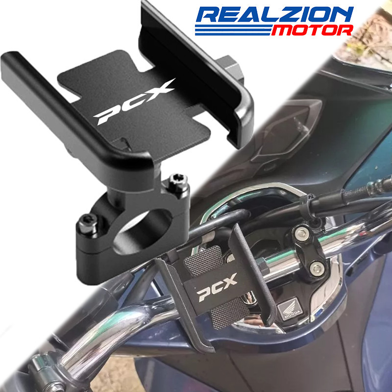 REALZION Cho Xe Honda PCX150 PCX125 PCX 125 PCX 150 Phụ Kiện Xe Máy Thanh Tay Cầm GPS Chân Đế Giá Đỡ