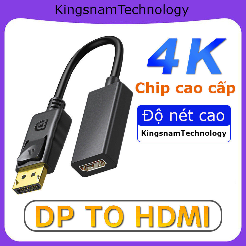 4k DisplayPort sang HDMI Đầu Chuyển Đổi Displayport to HDMI DP to HDMI Cáp chuyển Display Port sang 