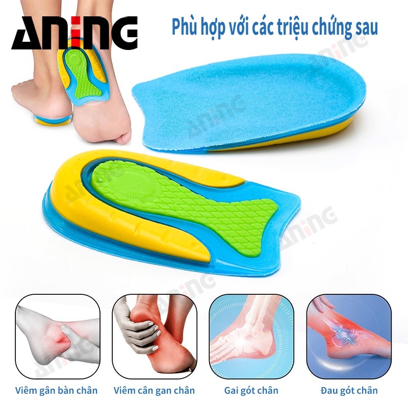 Lót giày êm chân Nửa Bàn Chân giày cao su mát xa Đệm Khí Cao Cấp chống sốc Ngăn Vi Khuẩn Thoáng Khí 