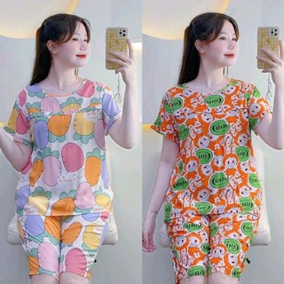 KA64 - SIZE  M (40-50kg) Đồ Bộ Tole Lanh Nữ Quần Lửng Áo Có Tay Women
