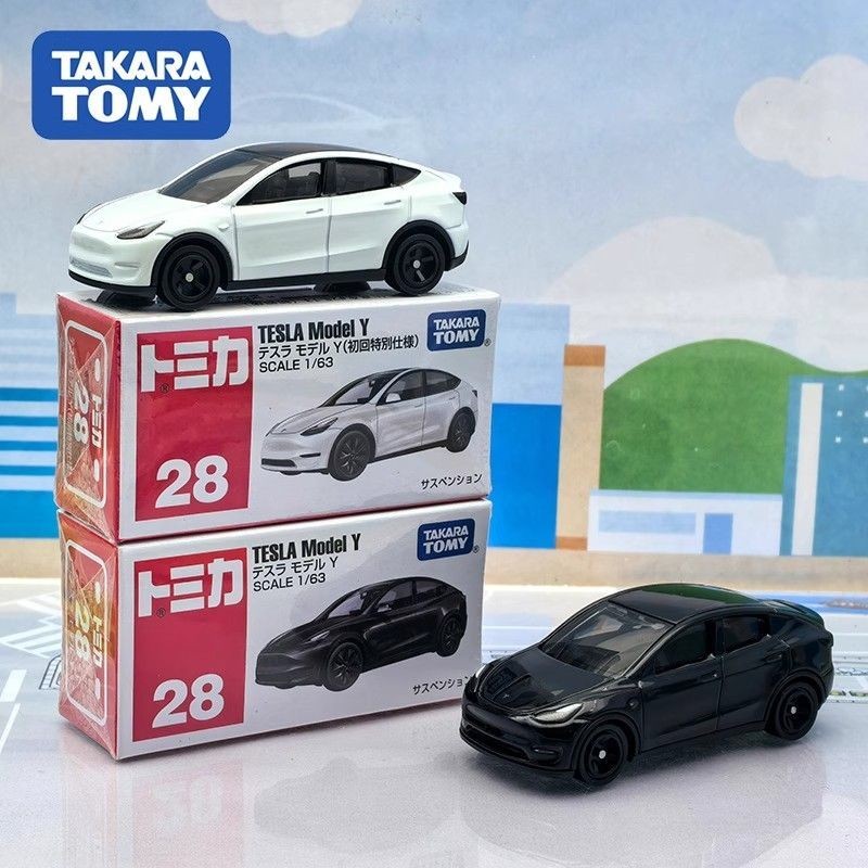 Đồ chơi mô hình ô tô hợp kim mô phỏng số 28 Tesla Tesla Tesla Tesla Tesla Model Y Edamame Tesla