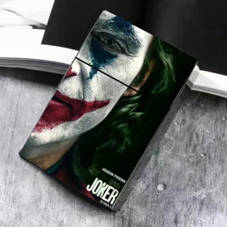 Hộp đựng thuốc lá kiểu mới [Tide Brand Personality] Hộp đựng thuốc lá hoạt hình ép tự động hộp đựng thẻ cầm tay chú hề thông dụng hộp đựng thẻ xách tay 20 cái có vỏ bao thuốc lá