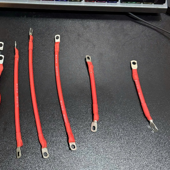 Dây AWG 8-10 bấm sẵn cos nối bình acquy xe điện chống cháy xả cao cho xe điện