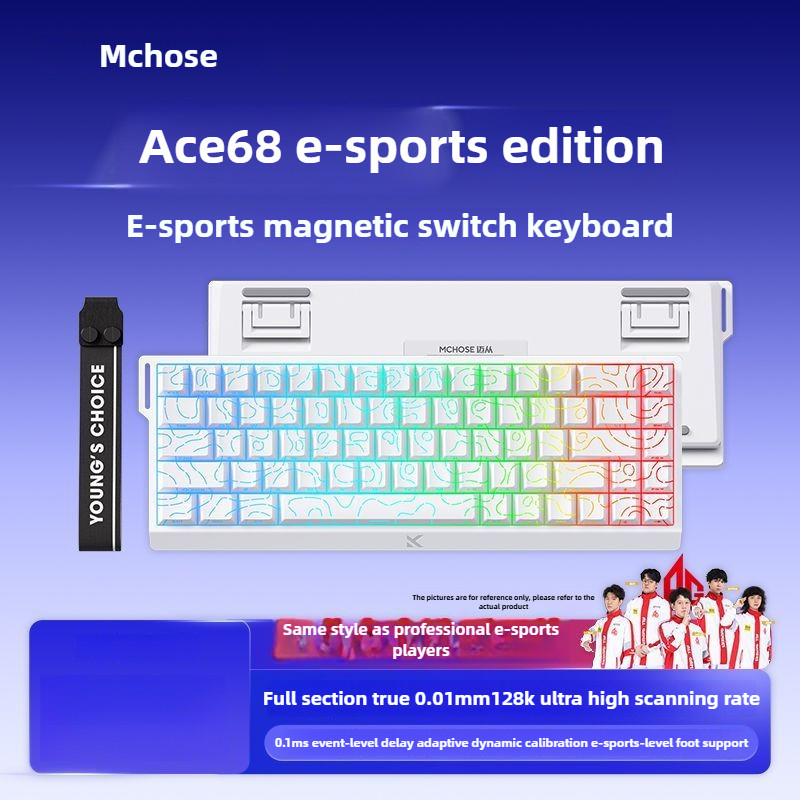 Mchose ACE68 Công tắc từ tính Bàn phím kích hoạt nhanh Có dây 8K Polling Rate RGB Gaming Bàn phím tù