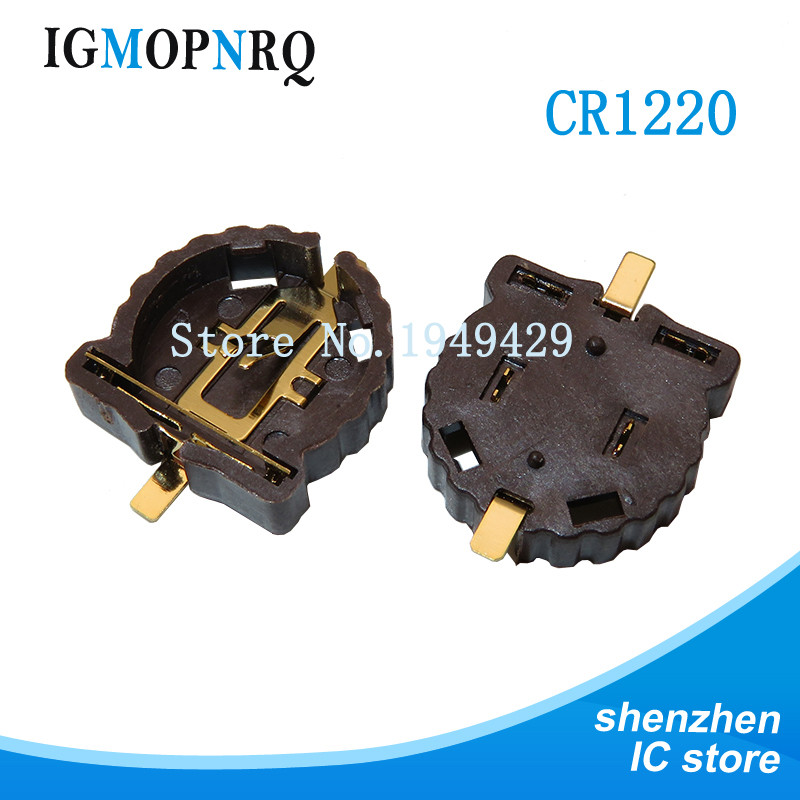 20 CÁI CR1220 CR1225 nút giữ pin kết nối 3V SMD gói mạ nhiệt độ