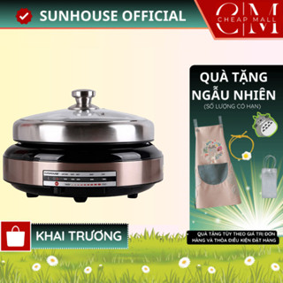Nồi lẩu điện Sunhouse 4 Lít 1300W Chính hãng, Tặng chảo nướng điện, chống dính đa năng SHD4526 - CHEAPMALL SUNHOUSE