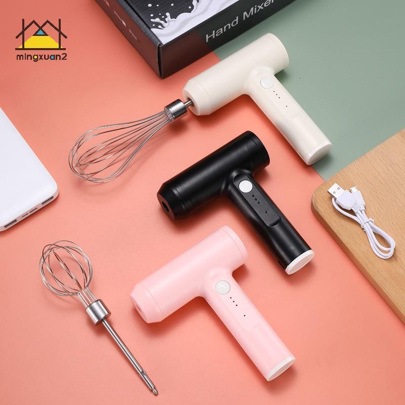 Máy trộn thực phẩm điện không dây Mingxuan2 Máy đánh trứng cầm tay 3 tốc độ Máy trộn kem bột cầm tay vn