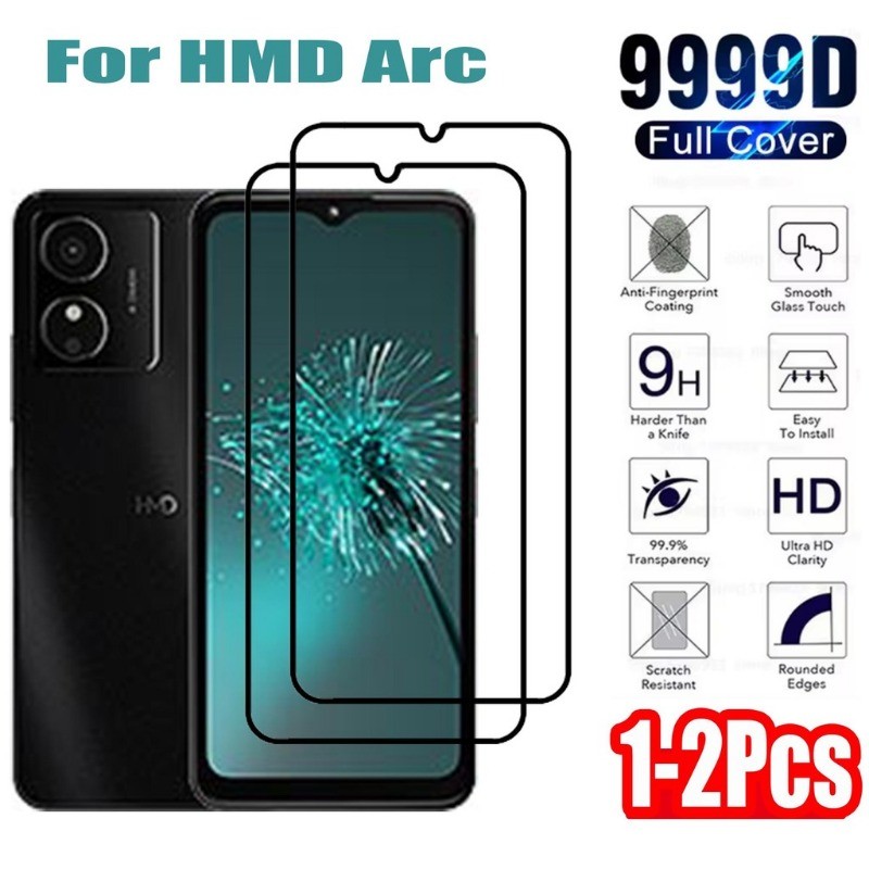 1-2 Chiếc HMD Arc Full Cover Kính Cường Lực Bảo Vệ Màn Hình Cho HMD Pulse Pro Plus Fusion Skyline Cr