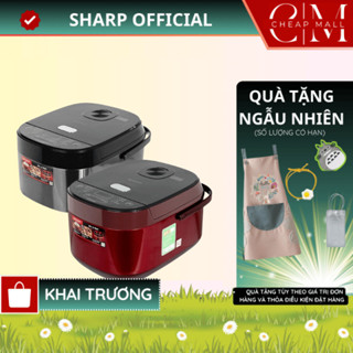 Nồi cơm điện tử Sharp KS-COM194EV-BK/RD 1.8L [8 Chức năng nấu, Công Suất 790W] - CHEAPMALL SUNHOUSE