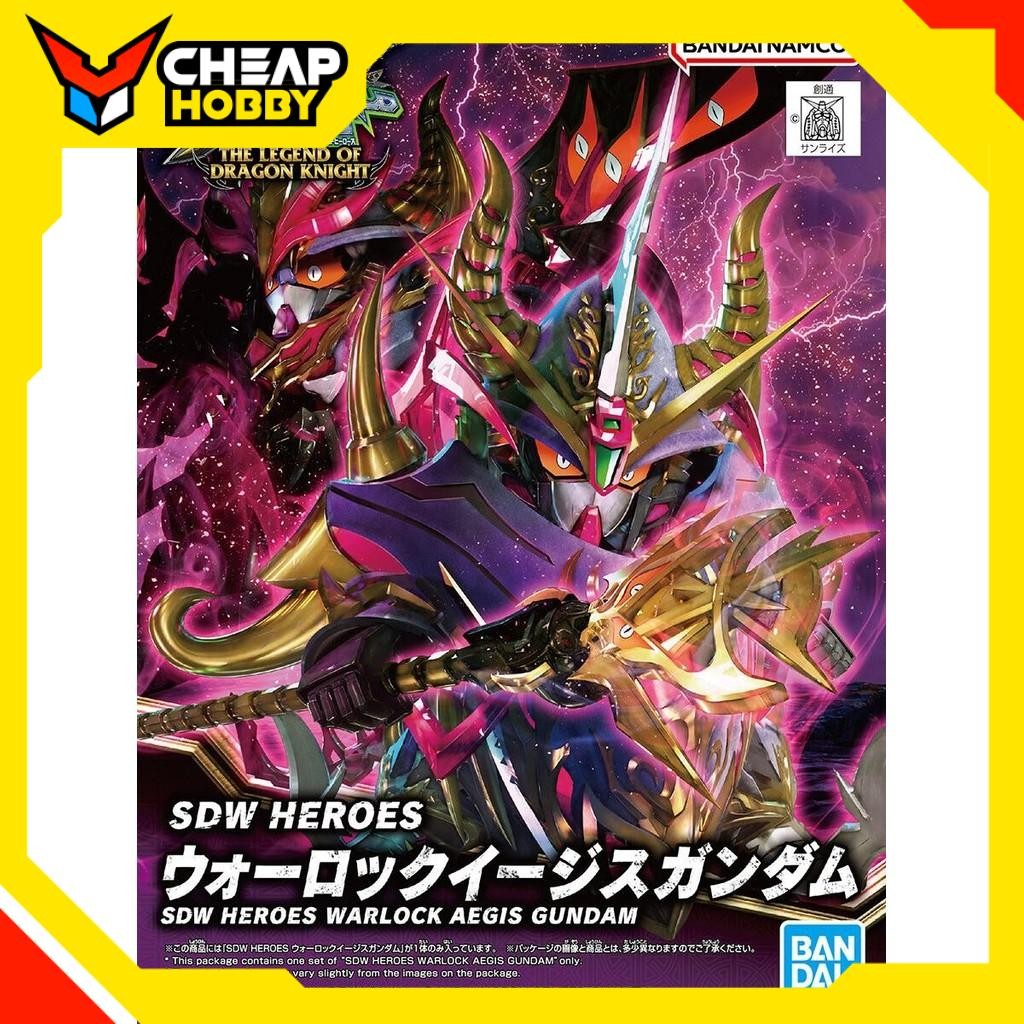 Mô Hình Lắp Ráp Gundam SDW HEROES WARLOCK AEGIS GUNDAM của Bandai Nhật bản