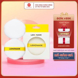  Bộ 2 bông phấn phủ Lemonade Loose Powder Puff Set 2pcs - bộ bông trang điểm tự nhiên chính hãng 