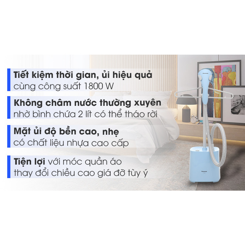 Bàn ủi hơi nước đứng Philips GC518 1600W Panasonic NI-GSE050ARA 1800W