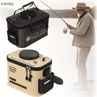 Xô câu cá có thể gập lại NDY-12L / 22LFishing Xô, Hộp đựng cá sống gấp di động đa chức năng, Xô bảo vệ cá EVA N