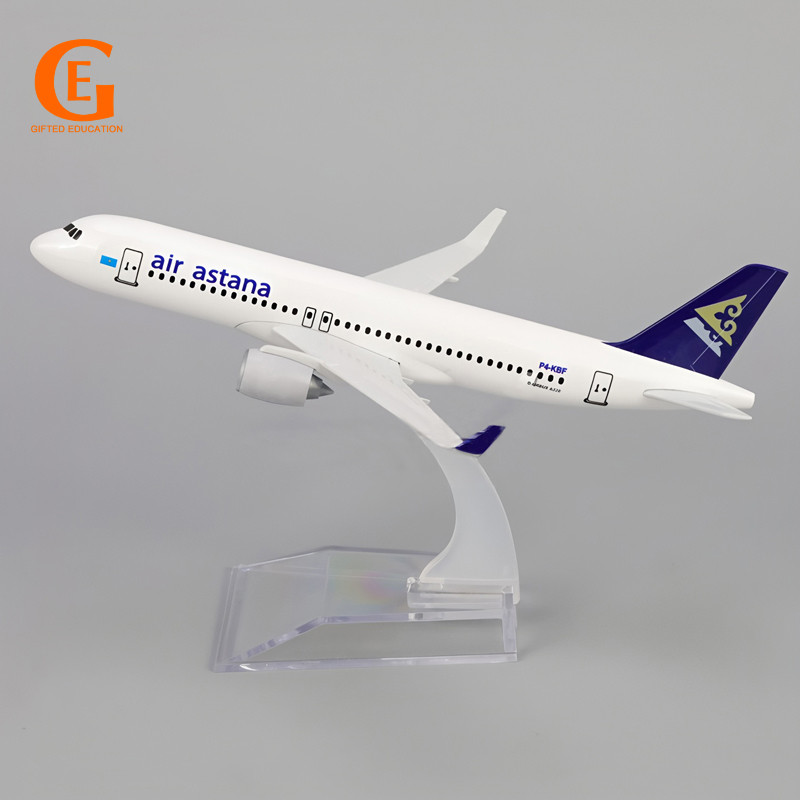 Air Astana Airbus 320 Mẫu Máy Bay Kazakhstan A320 Diecast Hàng Không Dân Dụng Hành Khách Máy Bay Đồ 