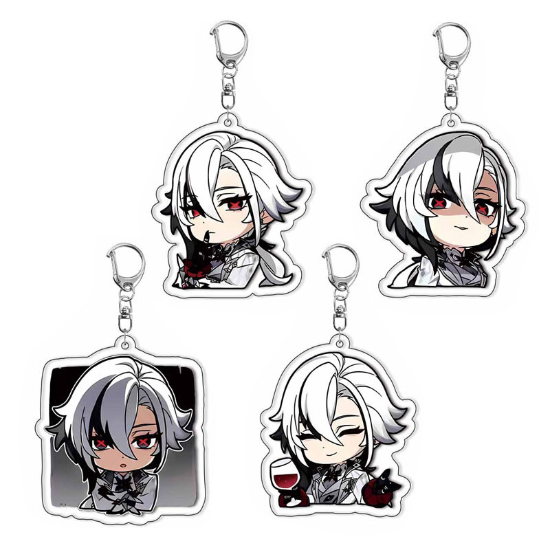 Hot Game YUAN SHEN Arlecchino Anime Cartoon Character Acrylic Pendant Keychain Keyring Gifts Cosplay