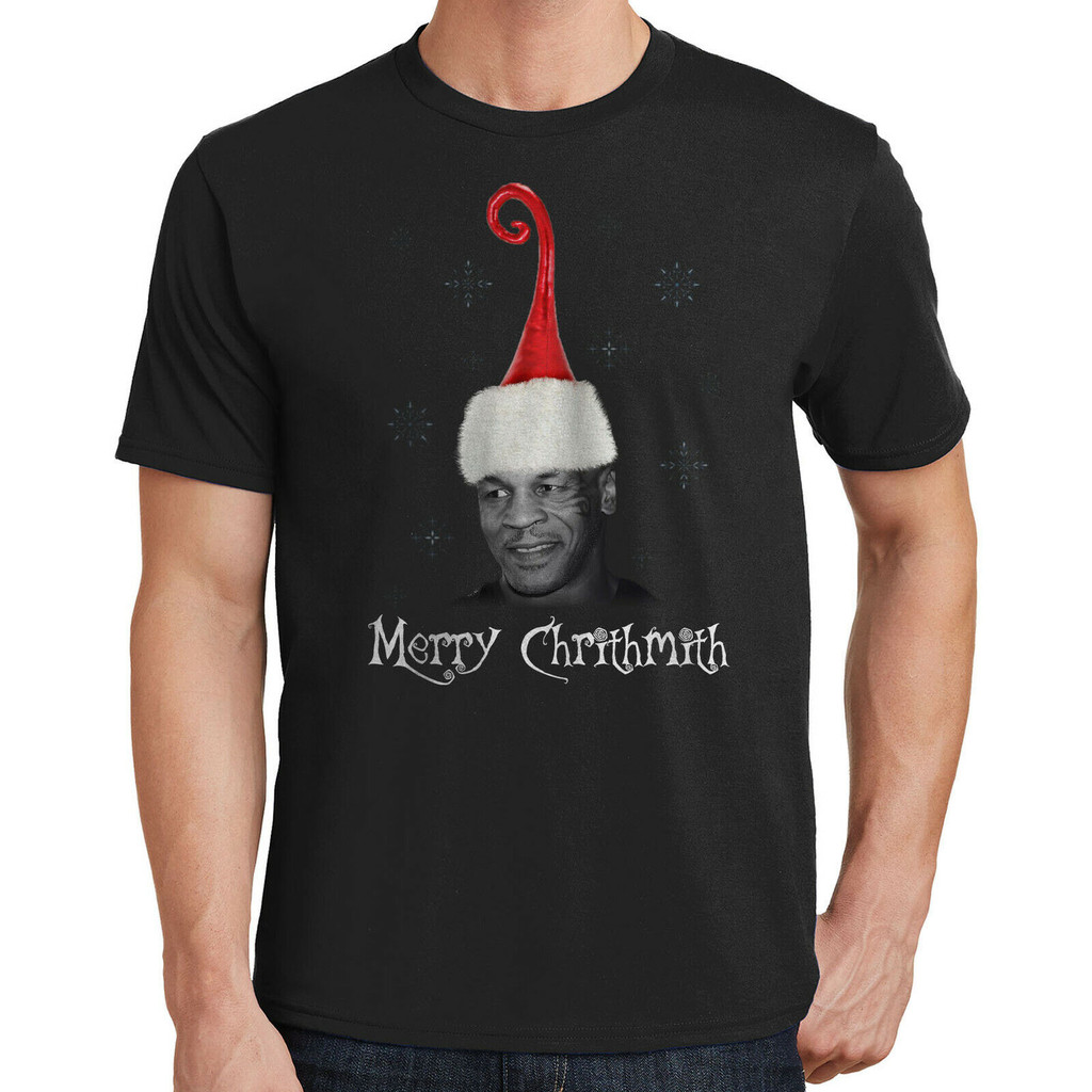 Merry Chrithmith Từ Mike Tyson Graphic Áo Thun Giáng Sinh Với Sắt Mike 663