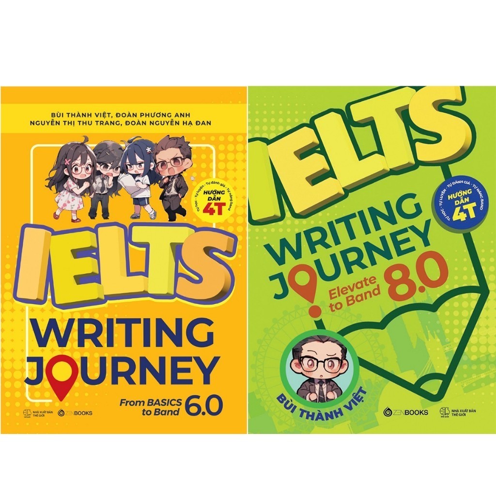 Sách: IELTS Writing Journey From Basics To Band 6.0 + IELTS Writing Journey Elevate To Band 8.0 (Sai