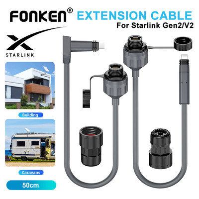 Fonken cho StarLink V2 / Gen 2 Đầu nối SPX sang RJ45 Đầu nối chống nước Nữ Adapter Internet Cáp nối dài Bộ định tuyến Dishy