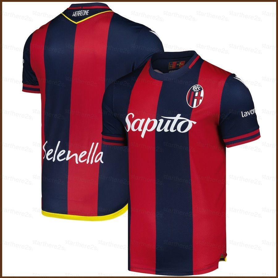 NP2 2024-2025 Bologna FC Sân Nhà Jersey Không Số - Áo Thun Bóng Đá Cho Trẻ Em, Người Lớn và Plus Siz