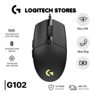 Chuột game có dây Logitech G102 Lightsync - Tùy chỉnh RGB, 6 nút lập trình, gọn nhẹ - 3TStores