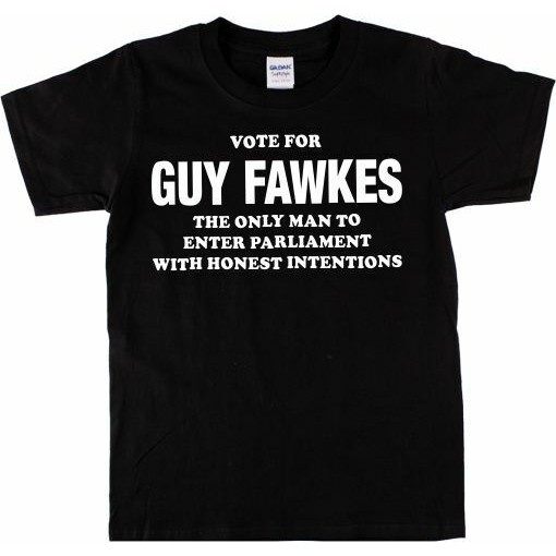 Áo thun Guy Fawkes - 'Vote Guy Fawkes' Nhiều màu Áo thun