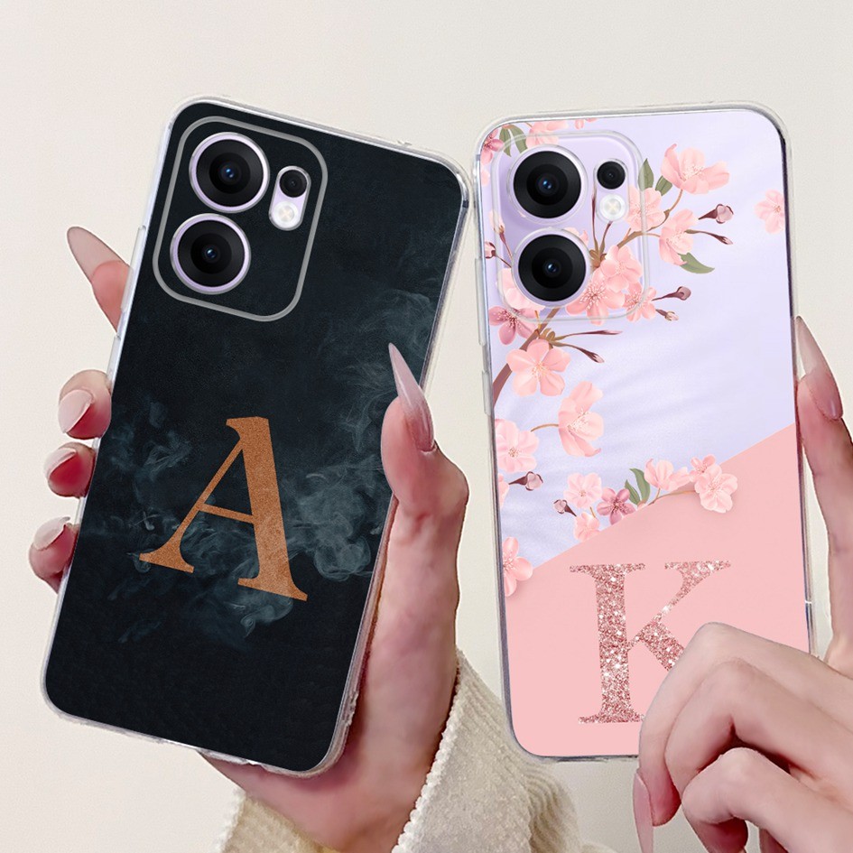 Ốp điện thoại Cho OPPO Reno13 F 2025 Ốp điện thoại Hoa Thời Trang Chữ Trong Suốt Silicon Mềm Ốp điện