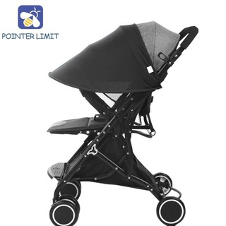 POTER LIMIT Vỏ che nắng xe đẩy em bé, 50 + UPF Black Pram Canopy, Đồ dùng xe đẩy ngoài trời mở rộng chống tia cực tím đa năng