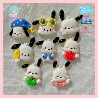   Miễn Ship  Crocs Sticker Charm gắn dép Hình chó con dễ thương - Có Nút Gắn 