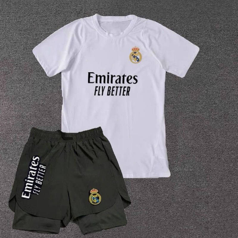 2425 Champions League New Real Madrid Same Summer Football Training Sports Suit Running Quick-Drying