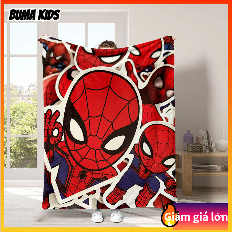 BUMA KIDS🔥Trẻ em, Người nhện Marvel, Lông cừu, Chăn, Hoạt hình, In, Dày, Chăn
