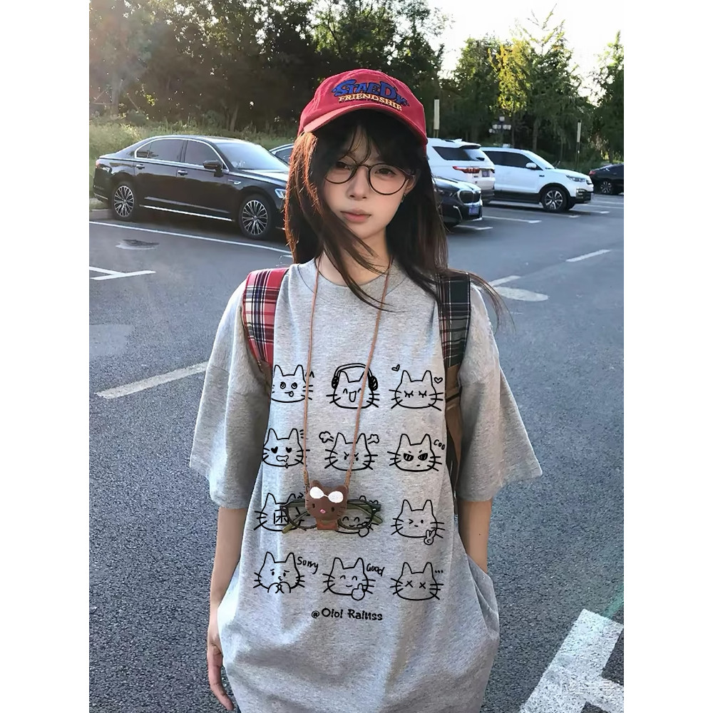 áo phông nữ form rộng  xám ghi áo girl phố xinh bigsize  áo hài hước  salute mùa hè áo thun local brand | BigBuy360 - bigbuy360.vn