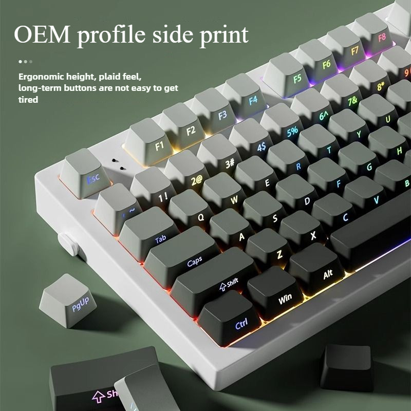 Wisteria Side Print Keycap OEM Profile Shine Through PBT Chất liệu chống mài mòn và không nhờn cho b