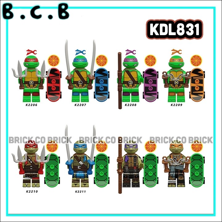 Ninja Rùa Mô Hình Nhân vật Nhân Vật Nhỏ Rùa Và Ván Trượt Mô hình Hiệp Sĩ Rùa Ninja KDL831