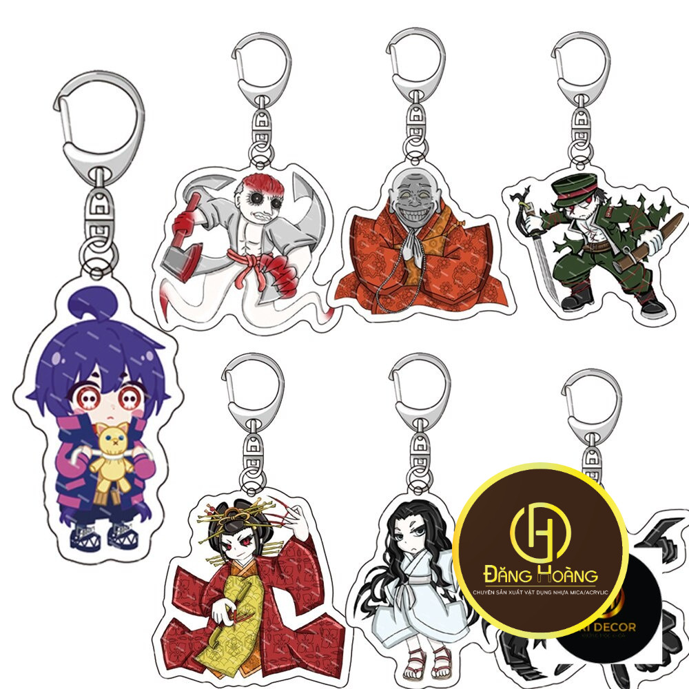 Móc khoá Yayoi Hozuki Anime Dark Gathering Keitaro Eiko Cosin 2 mặt rõ nét nhựa Acrylic Phụ kiện tra