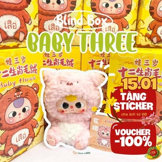 {Chính Hãng} Blind Box Baby Three 12 Con Giáp Thỏ Thị Trấn Hải Sản Nhà Cam