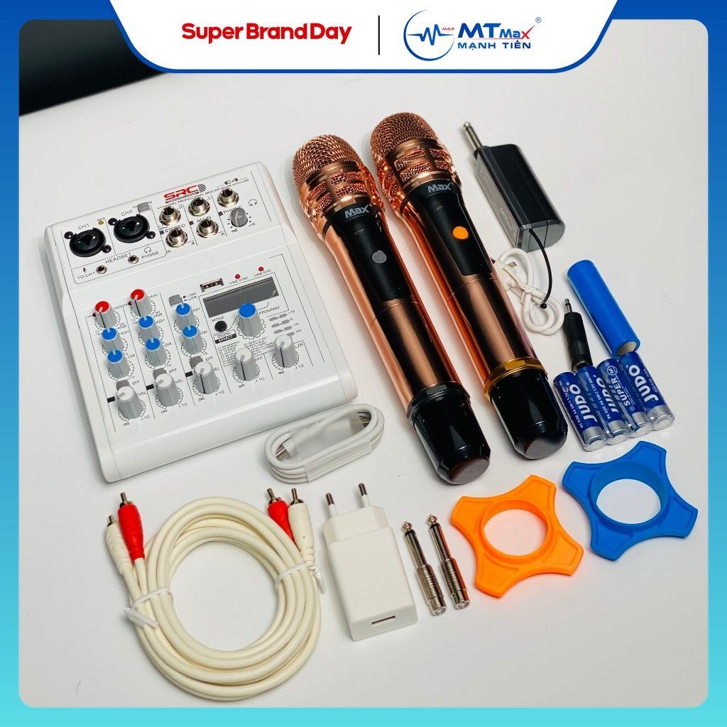 Combo Mixer Thu Âm Livestream Karaoke E4 và AK91 Chính Hãng Giá Tốt - Siêu Phẩm Âm Thanh 2024 Karaok